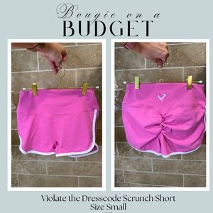 Violate the Dress Code Pink Scrunch Shorts